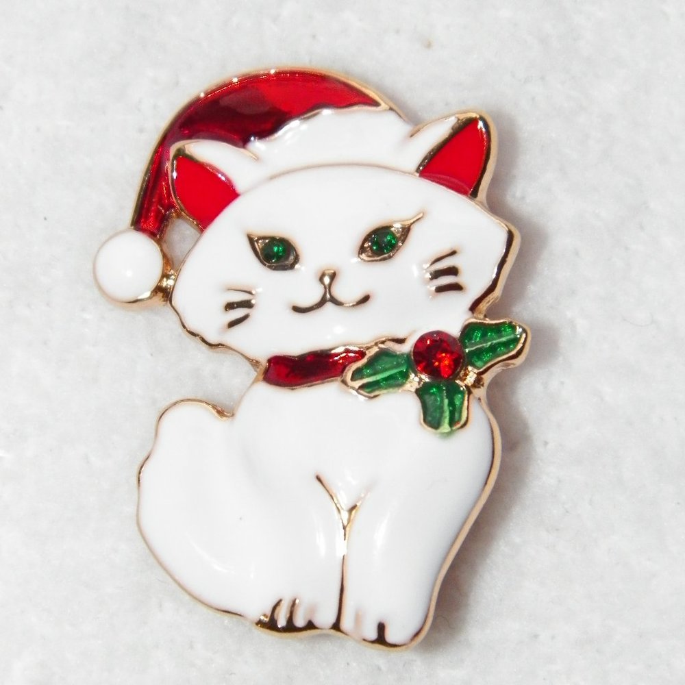 🎄BEST SELLER🎄 Holiday Cat Pin Brooch Christmas